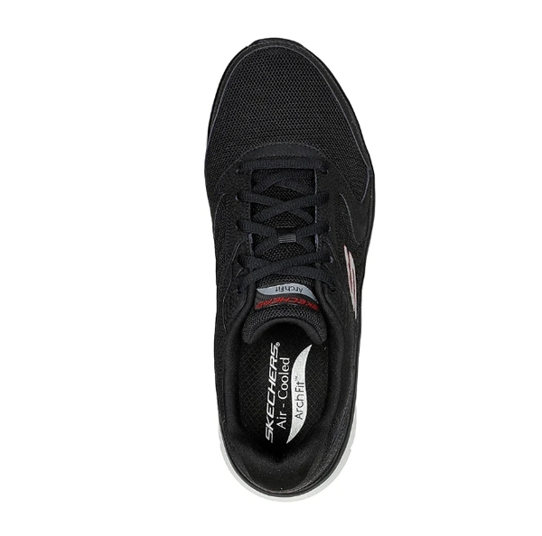 SKECHERS ARCH FIT 男生款 黑色 足弓 健走鞋 透氣網布 232501BKRD【KAORACER】 product thumbnail 3