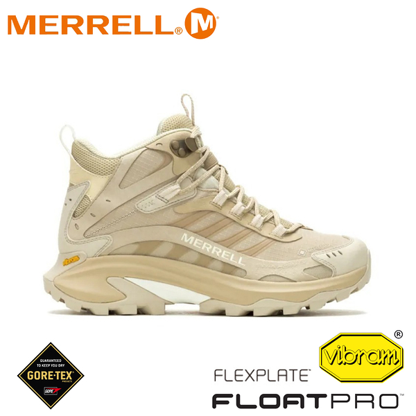 【merrell 美國 女 moab speed 2 mid gtx 輕量戶外高筒靴《奶茶棕》】ml037830/登山鞋/戶外