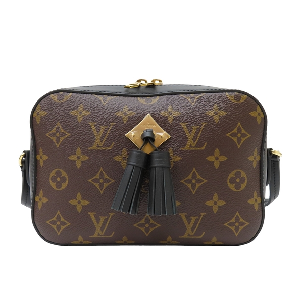 【二手名牌BRAND OFF】LOUIS VUITTON LV 路易威登 棕色 原花 帆布 Saintonge 肩背包 金扣 M43555