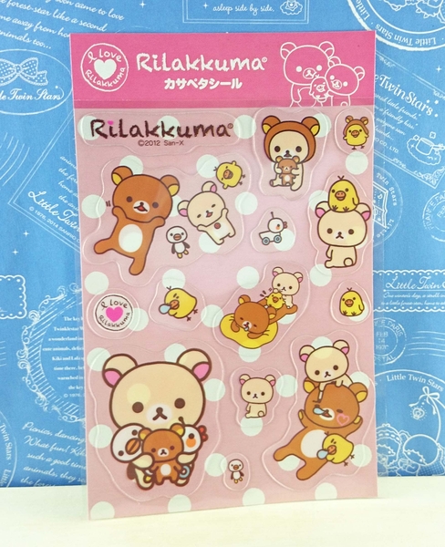 【震撼精品百貨】rilakkuma san-x 拉拉熊懶懶熊~玻璃反面貼紙_睡覺