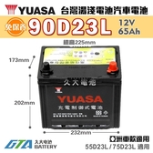 久大電池 YUASA 湯淺電池 90D23L 免保養 汽車電瓶 汽車電池 55D23L 75D23L 新規格