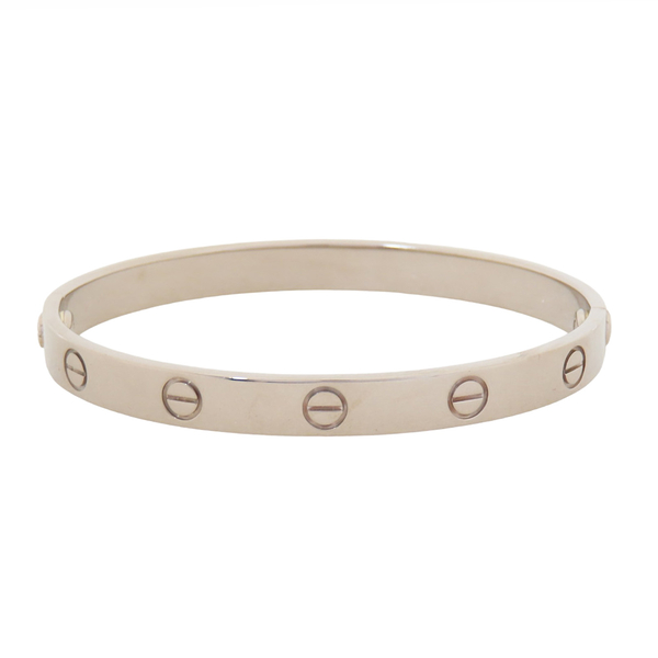 【二手名牌BRAND OFF】Cartier 卡地亞【再降價】18白K金 Love Bracelet 手環 B6035420