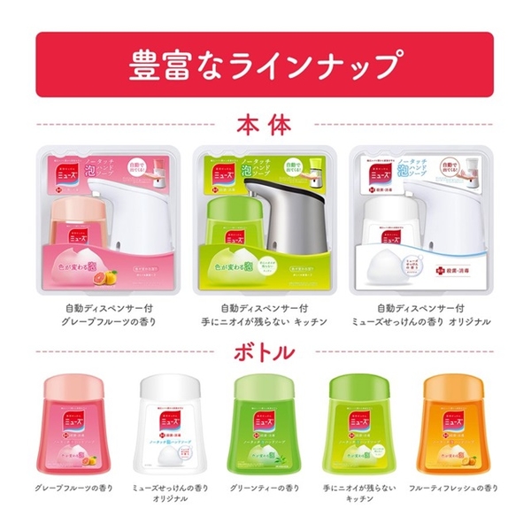 小禮堂 MUSE 自動給皂機洗手乳補充罐 250ml (葡萄柚香) 4906156-800470 product thumbnail 2