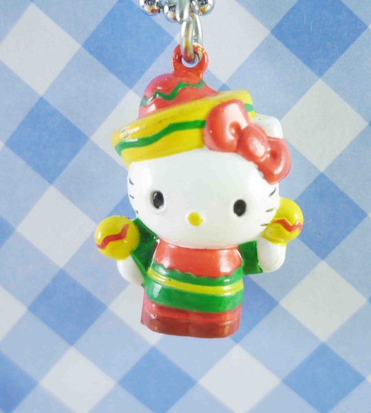 【震撼精品百貨】Hello Kitty 凱蒂貓~KITTY鑰匙圈-鎖圈吊飾-墨西哥