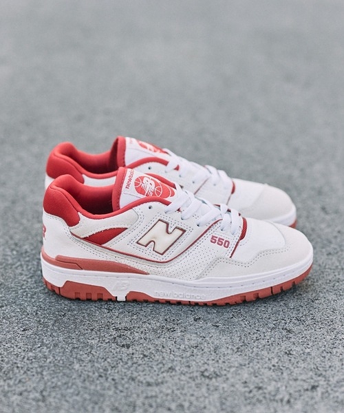 NEW BALANCE 550系列 休閒鞋 穿搭 麂皮 皮革 橘紅白 男女鞋 穿搭 復古 BB550STF