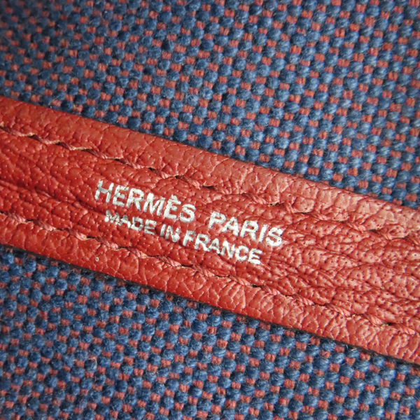 【二手名牌BRAND OFF】HERMES 愛馬仕 紫色 紅色 Tolie帆布 Garden Party 36 手提包 □R刻 product thumbnail 6