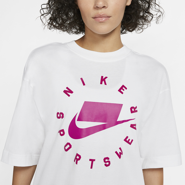 NIKE Sportswear 女裝 短袖 短T 休閒 純棉 白【運動世界】 AT0565-100 product thumbnail 4