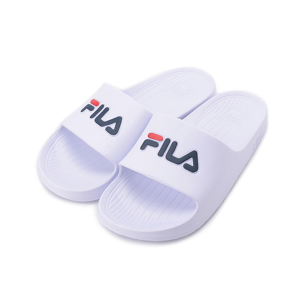 FILA 一體成型運動拖鞋 白 4-S355Q-113 男鞋