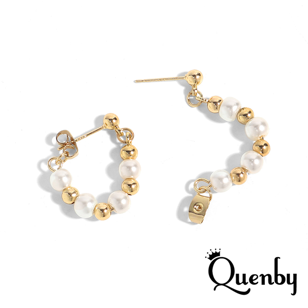 Quenby 925純銀 新潮款網紅網美最佳選擇款耳環/耳針