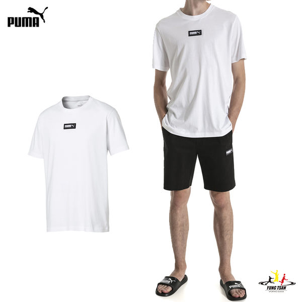 Puma Fusion 男 白 短袖 T恤 流行系列 運動上衣 短T 胸前小logo 休閒 上衣 84410702