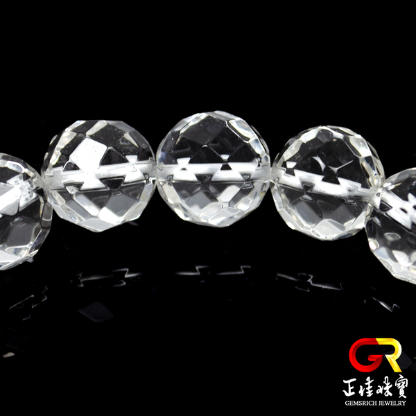 白水晶 極品角度白水晶 12mm 白水晶手珠 日本彈力繩 product thumbnail 8