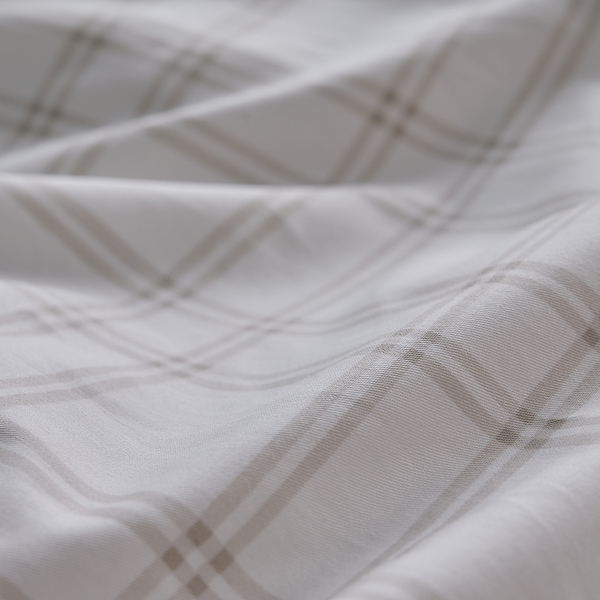 戀家小舖【格蘭灰】雙人床包兩用被組 40支精梳棉 台灣製