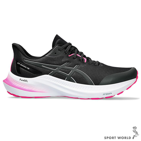 Asics 亞瑟士 女鞋 慢跑鞋 反光 GT-2000 12 LITE-SHOW 黑粉【運動世界】1012B578-001