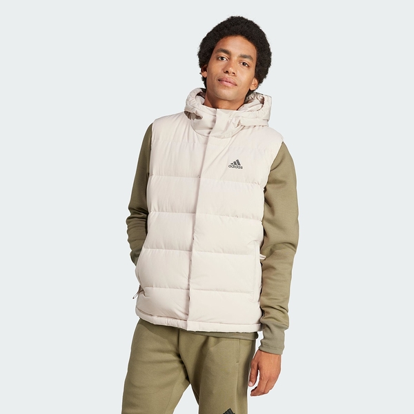 ADIDAS HELIONIC VEST 卡其色 男 保暖 運動 背心 穿搭 HY3935