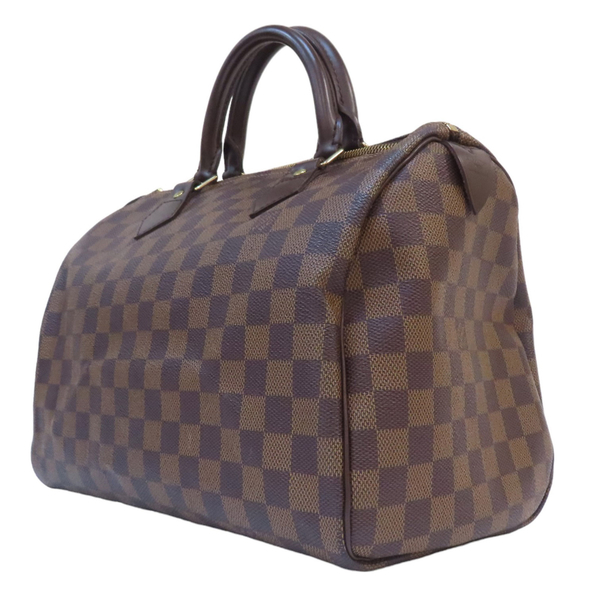 【二手名牌BRAND OFF】LOUIS VUITTON LV 路易威登 棕色 棋盤格 PVC塗層帆布 Speedy 30 手提包 N41531 product thumbnail 3