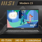 MSI微星 Modern 15 B7M-203TW 15.6吋商務筆電 經典黑