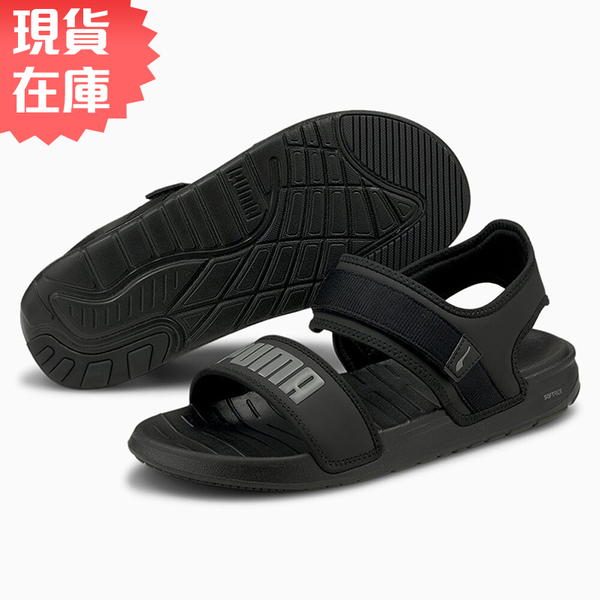 【現貨】PUMA Softride Sandal 男鞋 女鞋 涼鞋 休閒 輕量 魔鬼氈 透氣 黑【運動世界】37510401