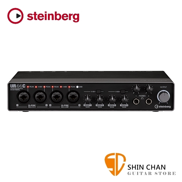 【預購大約等數個月】Steinberg UR44C 錄音介面 USB3.0介面 32-bit/ 192kHz取樣率【四進四出】