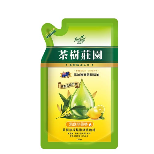 茶樹莊園茶樹檸檬洗碗精補充包700g【愛買】 product thumbnail 2