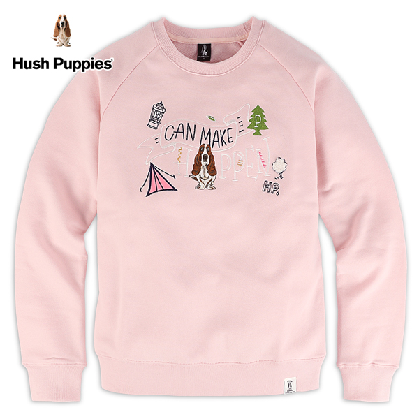 Hush Puppies 上衣 女裝趣味露營風刺繡狗長袖上衣 product thumbnail 3