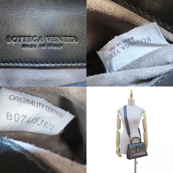 【二手名牌BRAND OFF】BOTTEGA VENETA BV 寶緹嘉 古銅綠 羊皮 Piazza 两用包 493690 product thumbnail 8