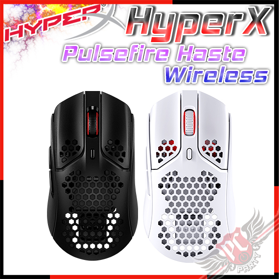[ PCPARTY ]HyperX Pulsefire Haste 無線電競滑鼠 黑 白 4P5E3AA