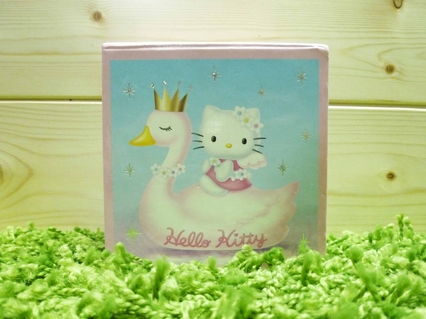 【震撼精品百貨】Hello Kitty 凱蒂貓~便條紙附整理盒-25週年-天鵝【共1款】