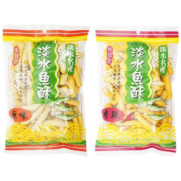 生發號 淡水魚酥(140g) 原味/香辣 款式可選 【小三美日】 台灣淡水名產