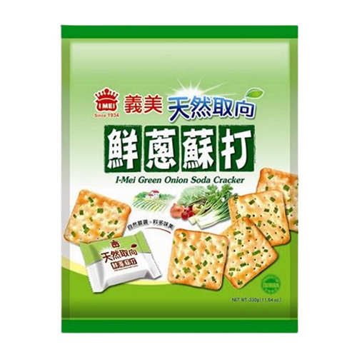義美袋裝天然取向蘇打餅系列(鮮蔥/紫菜/蔬菜)(300-330G/包)【愛買】 product thumbnail 3