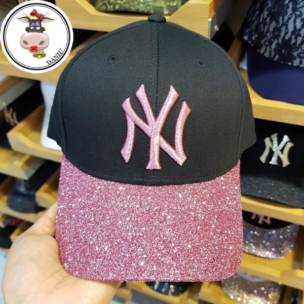 棒球帽韓國MLB洋基隊NYTWICE同款亮檐遮陽防曬鴨舌帽子