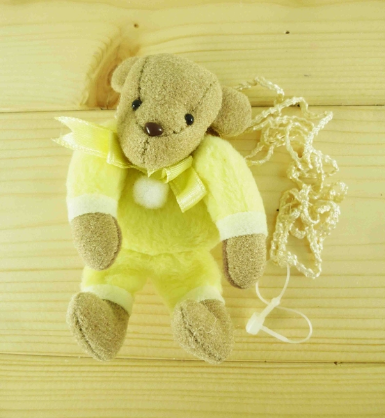 【震撼精品百貨】泰迪熊_Teddy Bear~絨毛零錢包-黃色