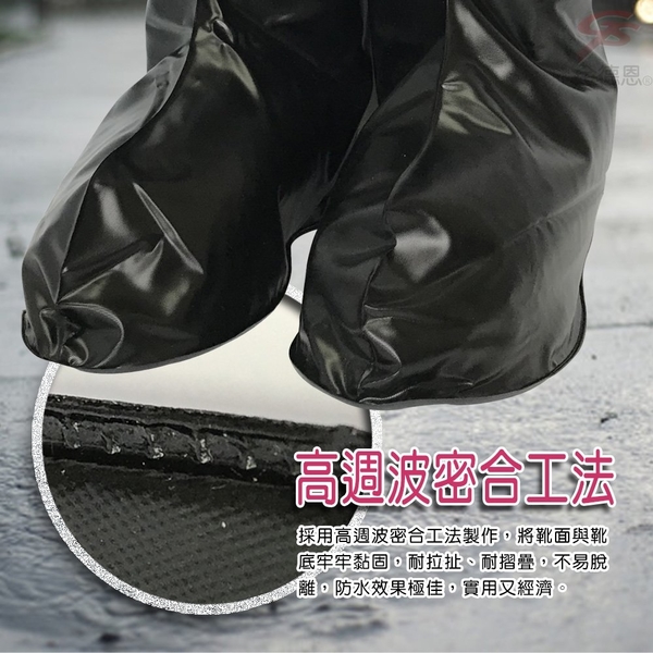 金德恩 台灣製造 2雙超值組 男女款後置反光條半筒靴型M~3XL雨鞋套/雨鞋/馬靴