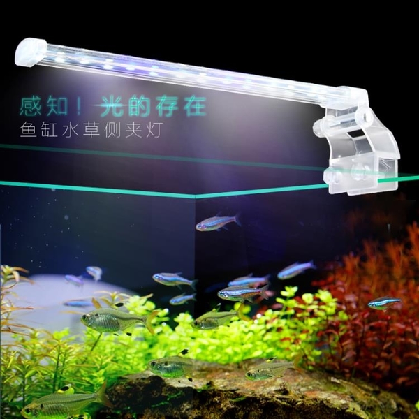 魚缸led夾燈高亮度水族箱照明水草燈水晶小型迷你烏龜缸防潑水燈架 Yahoo奇摩超級商城