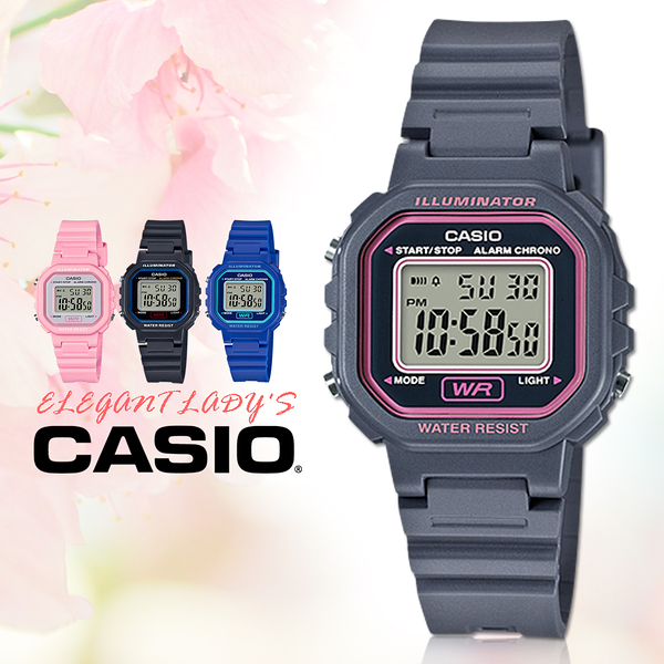 Casio 時計屋手錶專賣店lrw 200h 9e 指針女錶橡膠錶帶防水100米lrw