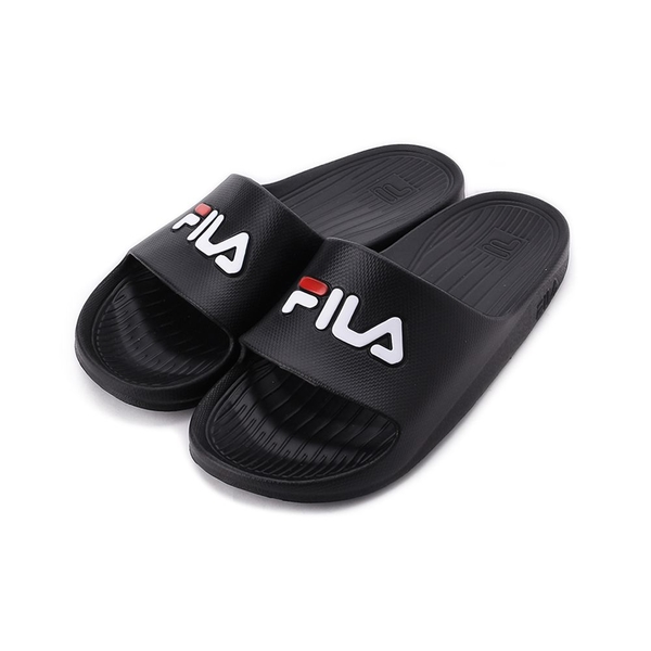 FILA 一體成型運動拖鞋 黑 4-S355W-001 男鞋