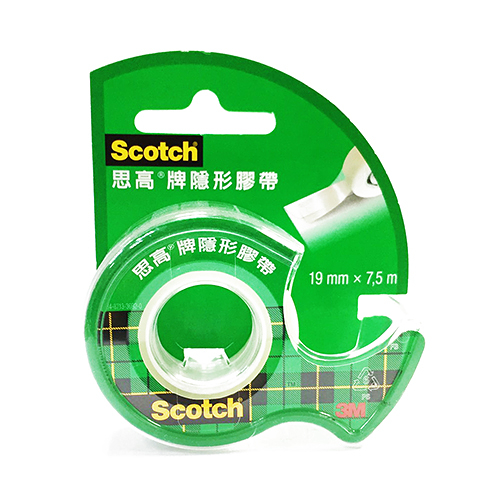 3M 思高牌 Scotch 105 隱形膠帶輕便型 附膠台 可手撕 3/4 19mm×7.5m