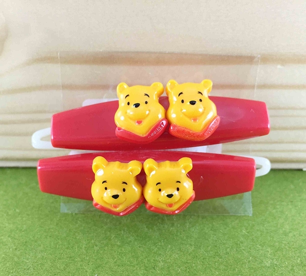 【震撼精品百貨】Winnie the Pooh 小熊維尼~2入髮夾-紅