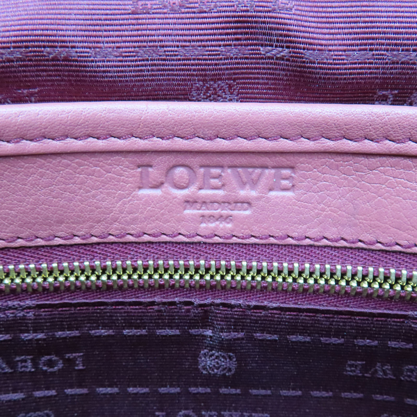 【二手名牌BRAND OFF】LOEWE 羅威 粉桔色 牛皮 Heritage 斜背包 product thumbnail 3