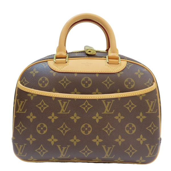 【限定張小姐購買】LOUIS VUITTON LV 路易威登 棕色 原花帆布 Trouville 小珍包 手提包 (缺鑰匙)