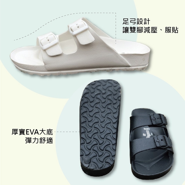 (e鞋院)elegance雅莉格絲雙扣環休閒拖鞋-男 product thumbnail 3