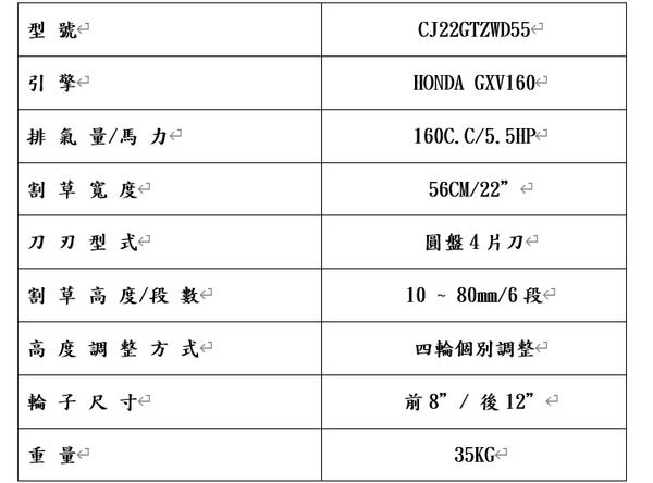 [ 家事達] MAX-POWER 日本HONDA GXV160-鐵殼手推式引擎 22"割草機-無集草袋 特價 product thumbnail 2