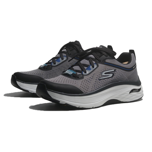 SKECHERS 慢跑鞋 MAX CUSHIONING 灰黑藍 健走鞋 男 220350GYBL