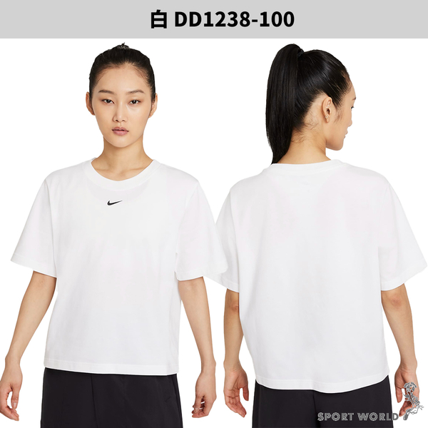 【下殺】Nike 女裝 短袖上衣 純棉 寬鬆 厚磅 黑/白【運動世界】DD1238-010/DD1238-100 product thumbnail 4