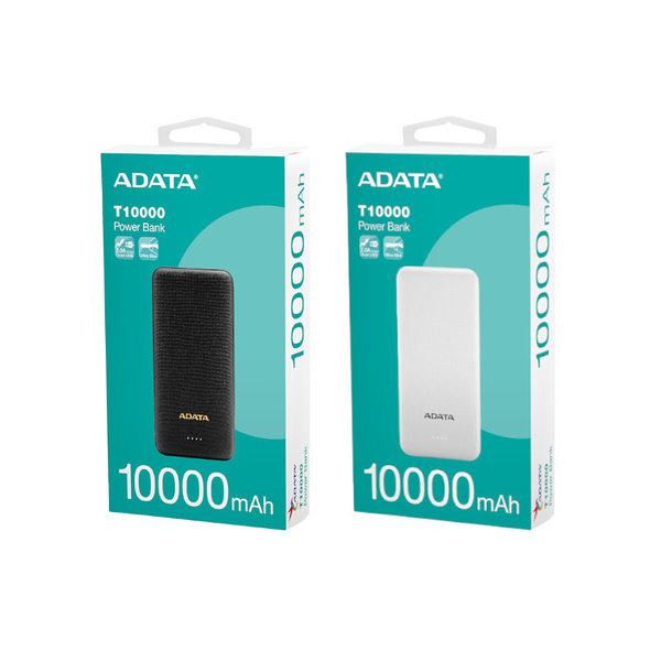 ADATA威剛 T10000 10000mAh 行動電源-黑色/白色