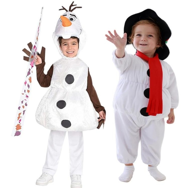 聖誕節雪寶幼兒兒童雪人服裝冰雪奇緣COS服兒童角色扮演游戲舞臺