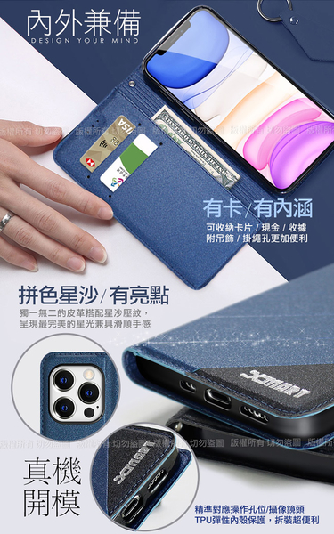 Xmart for iPhone 13 6.1 / 13 Mini 5.4 完美拼色磁扣皮套 請選型號與顏色 product thumbnail 3