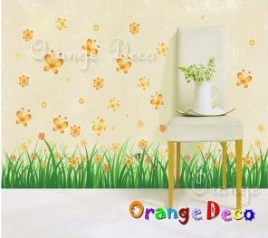 壁貼【橘果設計】蝴蝶小草 DIY組合壁貼 牆貼 壁紙室內設計 裝潢 壁貼
