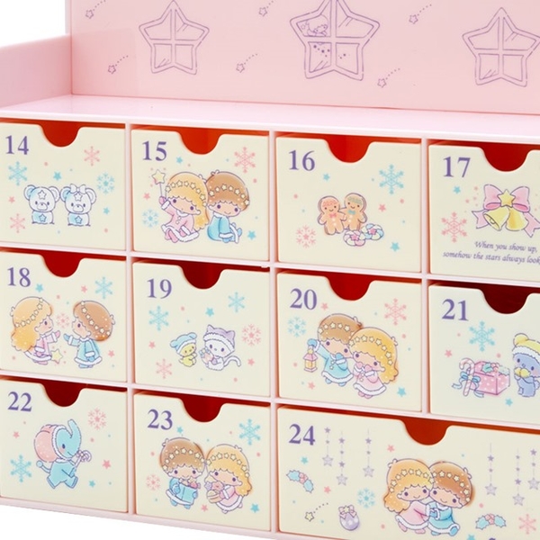 【震撼精品百貨】Little Twin Stars KiKi&LaLa_雙子星小天使~Sanrio雙子星屋型日期多格抽屜盒-聖誕*77930 product thumbnail 3