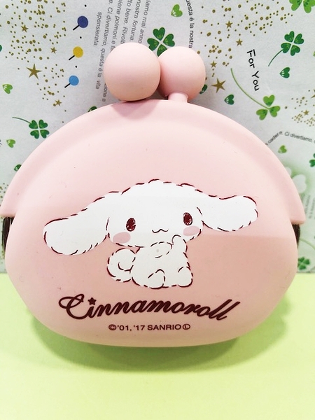【震撼精品百貨】大耳狗_Cinnamoroll~Sanrio 大耳狗喜拿頭型矽膠零錢包-粉色#77612