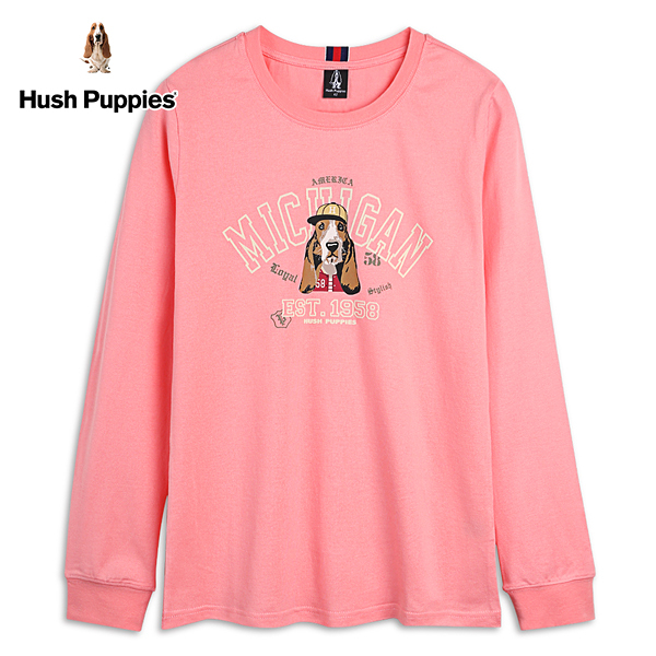 Hush Puppies T恤 女裝密西根植絨棒球帽狗長袖T恤